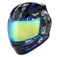 thumbnail image 2 of Casco de moto 1Storm Mechanic Skull azul talla L (57-58 cm), 2 of 5