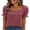 Rust, variant on ANRABESS Womens Tops Summer Sweaters Dressy Casual Work Blouses Square Neck Ruffle Short Sleeve Tee Shirts 2026 Fashion Tunic Rust Small