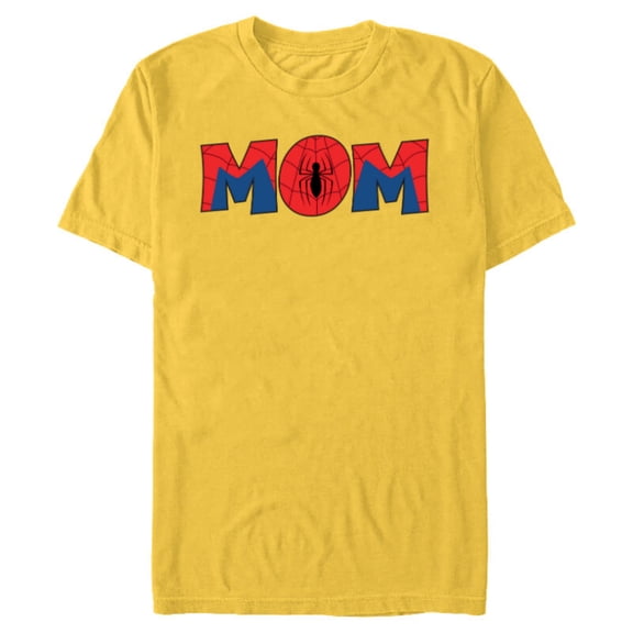 Marvel Super Heroes Spider-Man Costume Mother’s Day Gift Mom - Short Sleeve Blended T-Shirt for Adults - Customized-Yellow