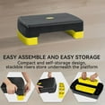 thumbnail image 4 of Fitvids 18" Workout Aerobic Stepper Platform, Adjustable Risers, Black/Yellow, 4 of 7