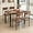 Rustic Brown, variant on GOFLAME 5-Piece Dining Table Set, Industrial Kitchen Table and Chairs for 4 with Backrest and Metal Frame, Rectangular Space-Saving Dinette Set for Dining Room, Apartment, Small Space, Walnut
