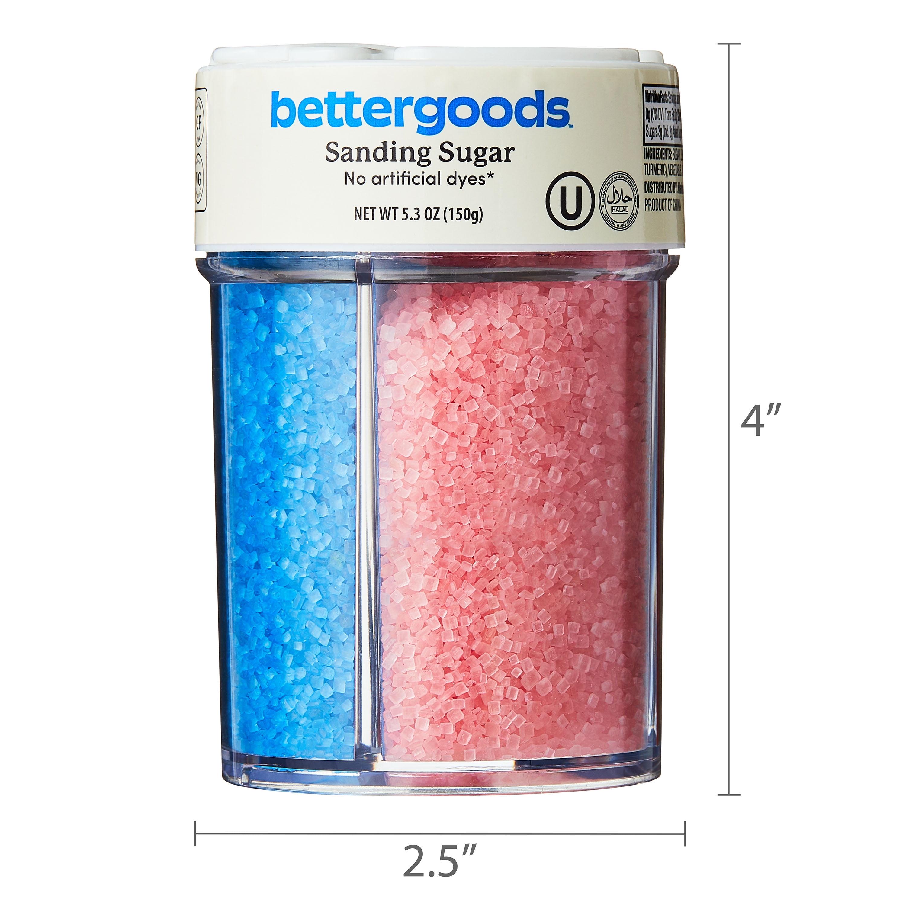 bettergoods 4 Cell Sanding Sugar, 5.3 oz