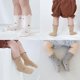 thumbnail image 5 of Calcetines para bebé niña Calcetines con borde peplum para bebé Calcetines con borlas para bebé Calcetines lindos de malla de verano de algodón, xs, 5 of 5