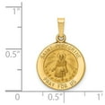 thumbnail image 2 of 14K Yellow Gold Charm Pendant 18 mm 15 Polished And Satin St. Peregrine Medal, 2 of 3