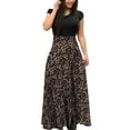 thumbnail image 1 of Tralilbee Robe Longue Imprimée pour Femme Pièce Florale Col Rond Banquet Mode Élégante Robe Moulante Moderne Aguichant Grande Taille, 1 of 3
