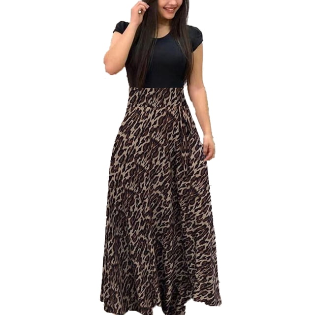 Tralilbee Robe Longue Imprimée pour Femme Pièce Florale Col Rond Banquet Mode Élégante Robe Moulante Moderne Aguichant Grande Taille