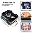 thumbnail image 3 of Shark Double Layered Insulated Lunch Bag with Two Compartments for Cold and Hot Food Storage - Large Capacity Refrigerated Meal Bag for Hand Carry - 7.1x11.4x16.1 inches, 3 of 6