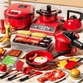 thumbnail image 7 of Children's Pretend Play Kitchen Toy Set with Accessories, Cooking Utensils Stove Sink Pots Pans for Toddlers Boys Girls Educational Role Play Kitchen Birthday Gift, 7 of 7