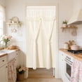 thumbnail image 3 of IPEWLEX Simply Lace Door Curtain Room Divider with Double-Layered Opaque Sheer Design, Easy No-Tool Installation for Privacy and Light Filtering in Home, Bedroom, Kitchen,78.74x39.37in, 3 of 5
