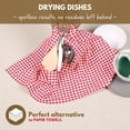 thumbnail image 2 of Native Fab 12 Pack Gingham Check Plaid Kitchen Towel - Soft Cotton - Washcloths - 16x26 - Red, 2 of 7
