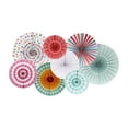 thumbnail image 1 of Uxcell Hanging Paper Fans Set Paper Decorations for Party Birthday, Flower Color(8pcs), 1 of 7