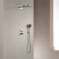 thumbnail image 4 of CASAINC 22'' Wall Mounted Round Dual Function Rain & Waterfall Shower System with Handheld Sprayer in Brushed Nickel, 4 of 10