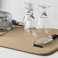 thumbnail image 6 of Mainstays Kitchen Dish Drying Mat, Absorbent Countertop Sink Drying Mat for Dishes, Cups, Bowls and Utensils, Brown Stone, 6 of 9