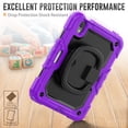 thumbnail image 4 of XYX For iPad Mini 7th/6th Generation Case 8.3 inch 2024/2021, 360 Rotating Shockproof Cover with Stand, Handle, Shoulder Strap, Purple, 4 of 7