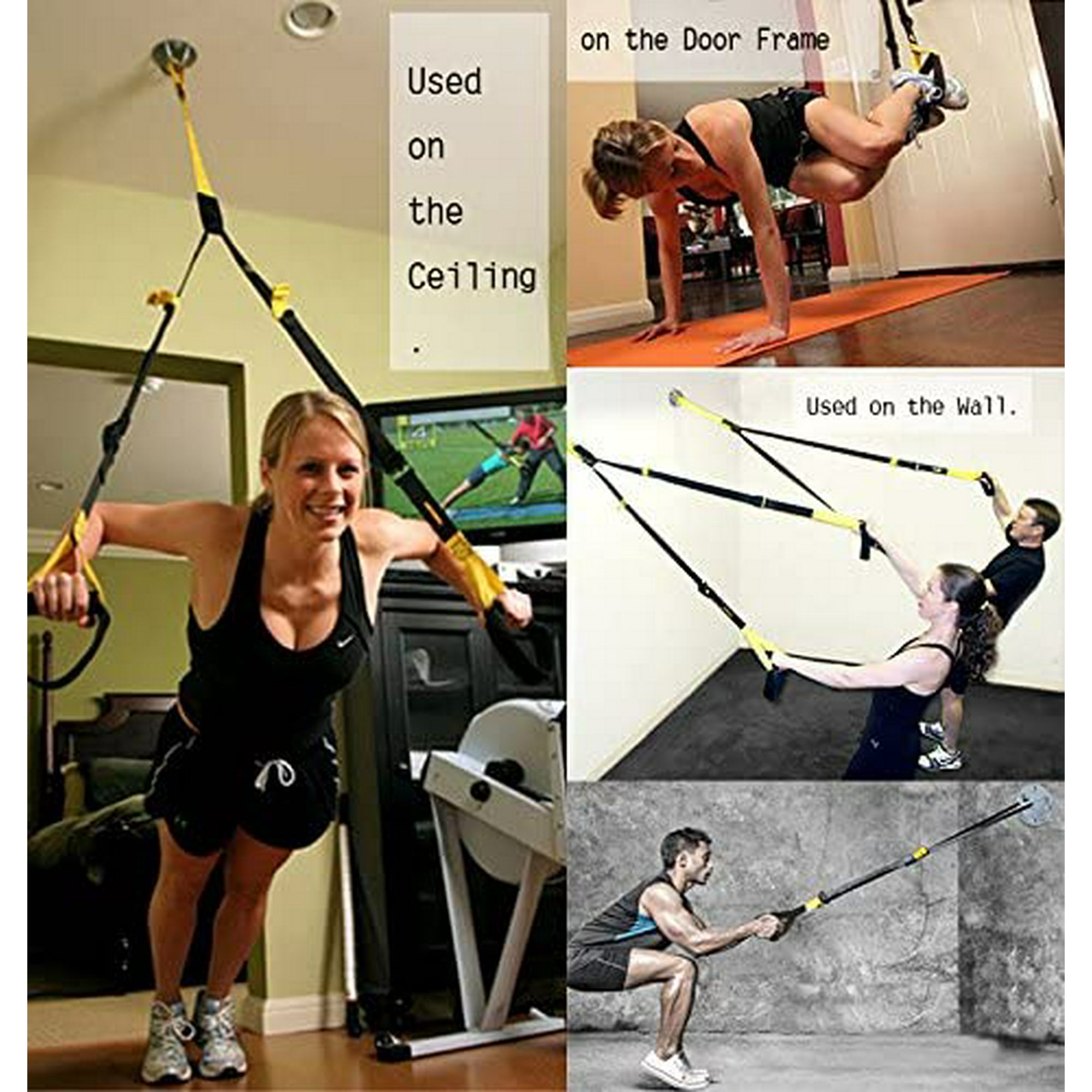 Supermandulit Wall Ceiling Mount For Gym Home Hanging Straps For Olympic Rings Fitness Training Yoga Swing Battle Ropes Resistance Band Boxing Equ