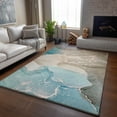 thumbnail image 6 of Addison Rugs Mayfield Washable Transitional Watercolors Teal Rectangle Rug, 2'6" x 3'10", 6 of 6