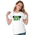 thumbnail image 3 of Know No Quit Motivation Gym Workout Womens Slim Fit Graphic Tee Brisco Brands X, 3 of 5