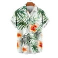 thumbnail image 4 of DIOAZUD Mens Hawaii Shirt Big and Tall Short Sleeve Shirts Casual Lapel Button Down Shirts Trendy Tropical Floral Print Tee Tops Summer Beach Shirts for Men, 4 of 6
