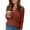 *Brick Red, variant on Womens Henley Sweaters Lightweight Long Sleeve Shirts V Neck Tops with Button Fall Outfits 2025 Tunic Top Solid Color Button Knit Fall Winter V Neck Stripe Top Blackish Green S