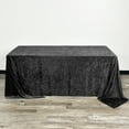 thumbnail image 2 of YOUR CHAIR COVERS - 90 x 132 Inch Rectangular Crushed Velvet Tablecloth for Weddings, Quinceanera, Events or Baby Shower - Black, 2 of 5