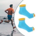 thumbnail image 5 of 4 Pairs Half Finger Toe Socks Men Women Non Slip Sticky Five Finger Socks for Yoga Daily Fit Mutlicolor Sky Blue, 5 of 7