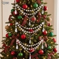thumbnail image 4 of Acrylic Christmas Tree Ornament Decor 3-Layer Crystal Bead Garland, 19.7in Lightweight Hanging Swag with Snowflakes Ice Cones, Draping Decoration for Tree Mantel Fireplace, 4 of 6