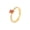 Gold Red, variant on Four Claw Full Starry Ring for Women Titanium Steel Inlaid Cut Zircon Engagement Jewelry Circle Silver White Size 8