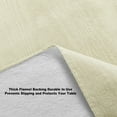 thumbnail image 3 of Beige Moire Wavy Solid 60 x 84 inch Oval Vinyl Dining Tablecloth with Flannel Backing, 3 of 6