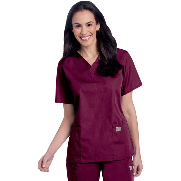 Landau Relaxed V-Neck 3-Pocket Scrub Top for Women 70221
