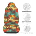 thumbnail image 5 of Honeii Colorful Hawaii Palms Print Car Seat Covers 2 Pieces, Full Set Universal Seat Covers for Cars, Waterproof Auto Seat Protectors, 5 of 7