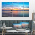 thumbnail image 1 of Bluish Calm Sunset and Seashore - Large Seashore Canvas Wall Art, 1 of 3