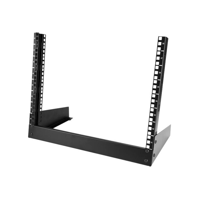 StarTech.com 8U Open Frame Network Rack 8U - 19 Pouces 2 Postes Autoportantes de Bureau pour Ordinateur, AV, Média, Données & Équipement de Salle de Serveur (RK8OD) - Rack Open Frame - 2 Postes - 8U