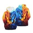 thumbnail image 6 of chaqlin Girls' Fashion Hoodies & Sweatshirts Butterfly Full Zip Hoodie Ice Fire Flame Long Sleeve Sweatshirt Jacket Casual Outerwear with Pocket Fall Winter Fashion Clothes, 6 of 7
