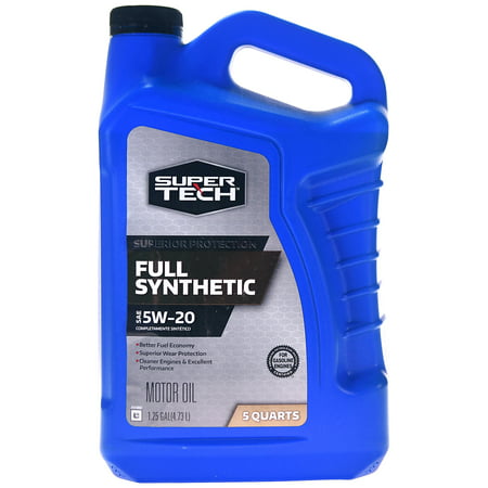 Super Tech Full Synthetic SAE 5W-20 Motor Oil, 5 (Best Turbo For 2.0 Engine)