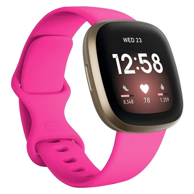 Rinsvye Breathable Sweatproof Solid Color X5 Watch Silicone Watch Strap Compatible Whiting Watch with Versa 3 and Ae1500Wh Sense