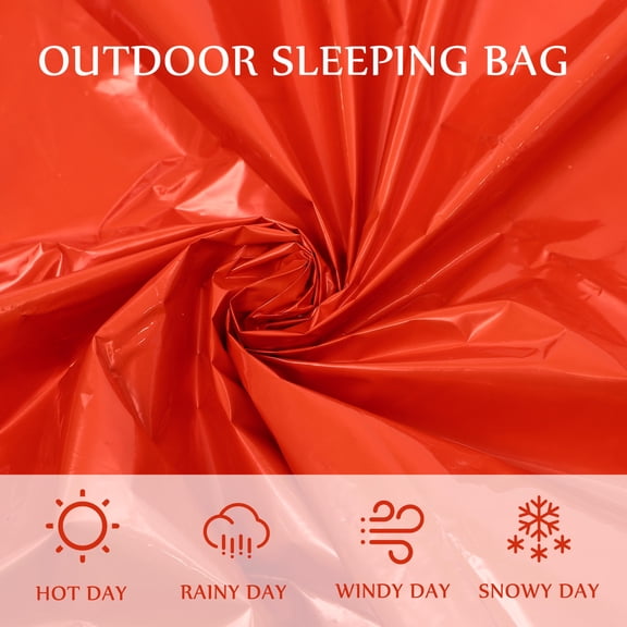 HONMEET 2Pcs Thermal Sleeping Bag with Aluminum Film for Warm Keeping in Camping