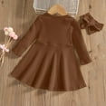 thumbnail image 5 of Ashirexll Little Girl Dresses, Girls Long Sleeve Dress, Kids Long Sleeve Round Neck Button Dress Casual and Comfortable Dress for all Season, 5 of 6