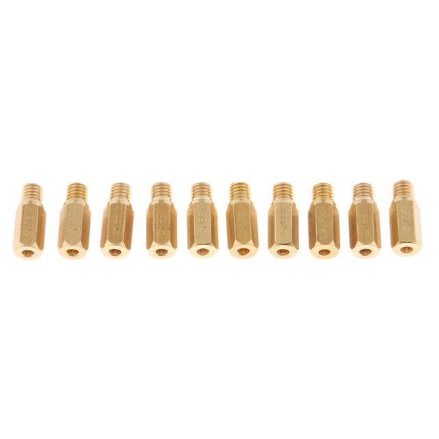 10 Pcs Kits De Chorro Principal Para Carb Pieza Repeusto Para Motores Tamaño 155 Cola Chorro principal del carburador