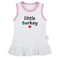 thumbnail image 1 of Little Turkey Funny Dresses For Baby, Newborn Babies Skirts, Infant Princess Dress, 0-24M Kids Graphic Clothes (White Sleeveless Dresses, 18-24 Months), 1 of 4