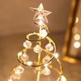 thumbnail image 4 of Lámpara de árbol de Navidad con pilas, lámpara de lava en espiral de cristal, árbol de Navidad dorado, 33*13cm JAMW Sencillez, 4 of 5