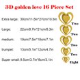 thumbnail image 6 of Valentine's Day Decor 16 PCS Valentine Hearts Hanging Foil Decoration 3D Gold Glitter Heart Garland Ornament Swirl Heart Ceiling Ornaments for Valentines Wedding Engagement Anniversary, 6 of 6