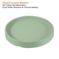 thumbnail image 3 of Unique Bargains 4.5' Ceramic Round Planter Saucer Flower Pot Drip Tray Coaster, Green 2 Pack, 3 of 5