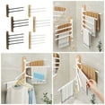 thumbnail image 2 of ROZYARD Industrial Bathroom Towel Rail Not Drill Installation Towel Rod Adjustable Double Towel Rack Simple Install for House, 2 of 20