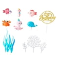 thumbnail image 4 of 12 adornos para tartas con temática y océano, regalos para shower, decoración creativa de cumpleaños para bodas., 4 of 9