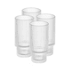 thumbnail image 1 of Juego de 4 Vasos de Cristal Bluelander, 11 Oz (350 ml), Diseño Líneas, 1 of 4