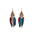 thumbnail image 2 of Feathers Earrings Long Drop Dangle Easy Matching Multicolor Classical Comfortable Modern Style Ear Pendants for Women Jewelry mixed color, 2 of 7