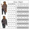 thumbnail image 2 of Uhndy Women's Flannel Lapel Long Sleeve Plaid Shirt Button Pocket Jacket Coat WHITE XL-LQ, 2 of 2