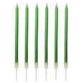 thumbnail image 2 of 6 Pieces Birthday Cake Candles Thin Cake Cupcake Candles in Holders for Birthday Wedding Party Decorations Supplies(Green,Long), 2 of 4