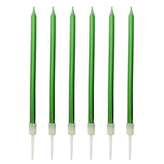 Modern Home Decor, Long Thin Metallic Birthday Candles Cake Candles Birthday Parties Wedding Decorations Candles Cake Decorations