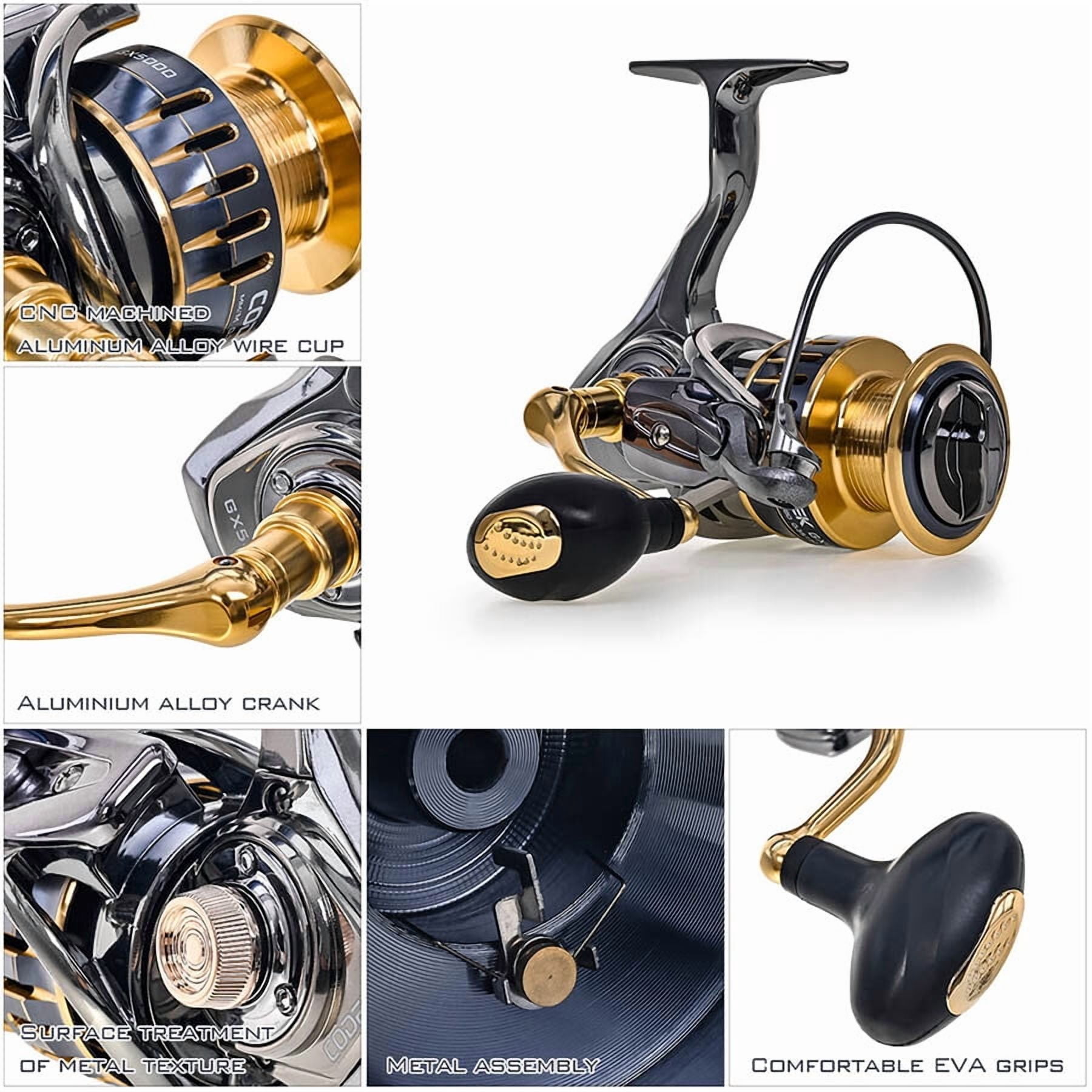 Spinning Reels 13+1BB Ultra Smooth Powerful Fishing Reel Aluminum Alloy Spool